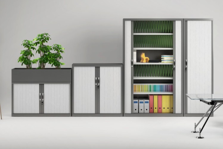 Armoire métallique à rideaux